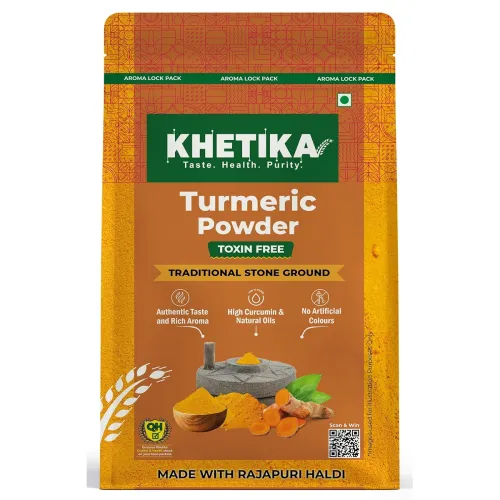 Image of Khetika Turmeric Powder 400g | Toxin Free Haldi | Traditional Stone Ground | High Curcumin & Natural Oils | No Artificia