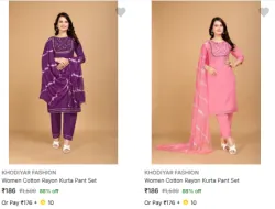 Khodiyar Fashion Womens Ethnic Sets Starting At ₹186