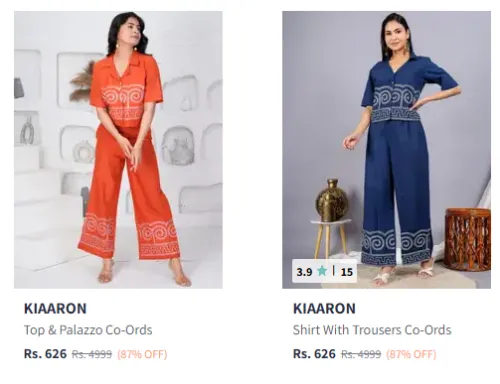 Image of Kiaaron Women Cord Set Upto 87% Off