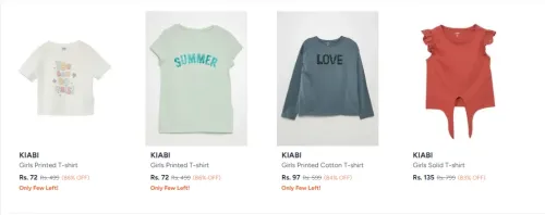 Image of Kiabi Tshirts for girls from ₹72