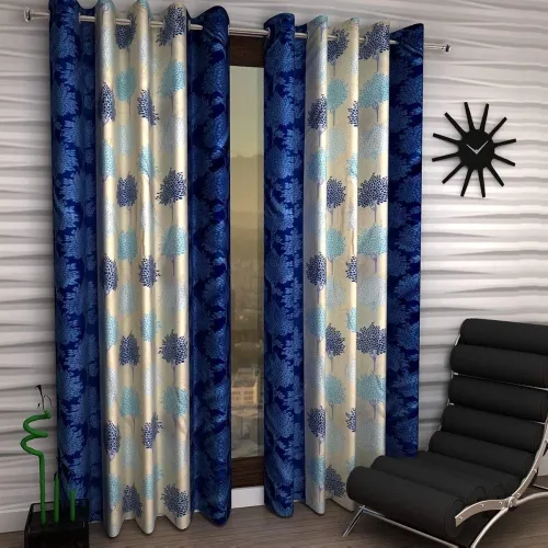 Image of Kiara Creations Kniting Tree Design Semi-Sheer Curtains