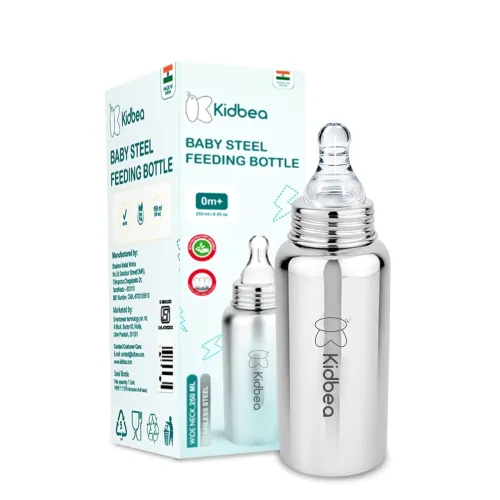 Image of Kidbea Stainless Steel Baby Feeding Bottle 250ml