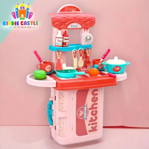 Image of Kiddie Castle 3 In 1 Kitchen Playset with Suitcase