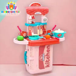 Kiddie Castle 3 In 1 Kitchen Playset with Suitcase