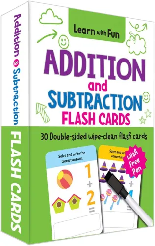 Image of Kiddie Castle Addition And Subtraction 30 Double Sided Flash Cards With Free Pen (Multicolor)
