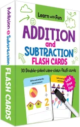 Kiddie Castle Addition And Subtraction 30 Double Sided Flash Cards With Free Pen (Multicolor)