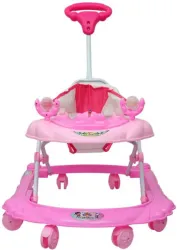 Kiddie Castle Musical 3-in-1 Baby Walker with Parent Rod