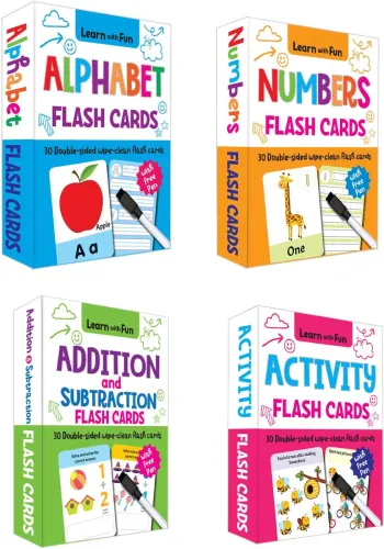 Image of Kiddie Castle Pack of 4 Flash Cards Alphabets