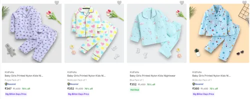 Image of Kidfella Kids Night Dresses upto 76% Discount