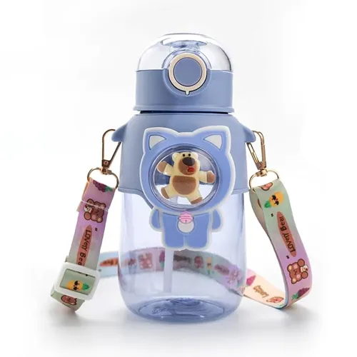 Image of Kidology Bear Leak-Proof Kids Water Bottle (Blue)