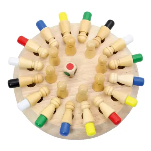 Image of Kidology Wooden Memory Match Stick Chess Game 
