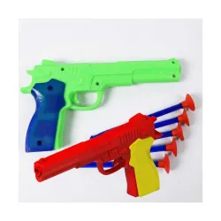 Kids Dart Pistol Toy Gun Set – Pack of 2 (Red & Green)
