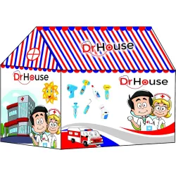 Kids Doctor Tent House Playset