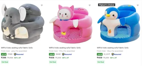 Image of Kids Fabric Seating Sofa @ Starting ₹396