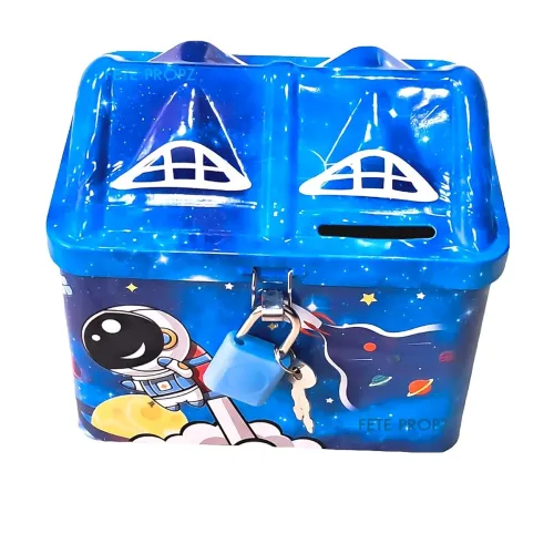 Image of Kids Lockable Piggy Bank Coin Box with Key