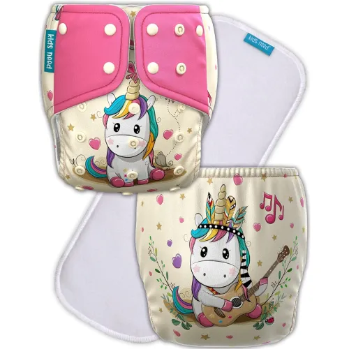 Image of Kids Need Leakage Proof cloth diaper for babies 0 to 3 years High Absorbent 1 Reusable diaper cover 1 Insert pad combo P
