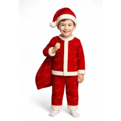 Kids Santa Claus Costume 4-Piece Set