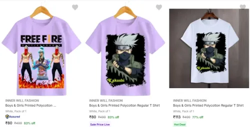 Image of Kids' T Shirts Starting @ ₹80