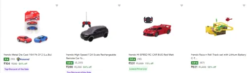 Image of kids toy cars starting at ₹104