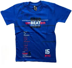 KidsBazaar Boys Typography, Printed Cotton Blend Regular T Shirt 