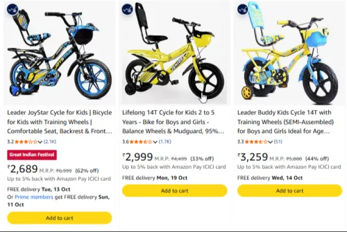 Image of Kids+cycle at up to 63% Discount