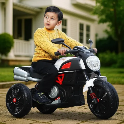 Image of Kidsmate Blaze Rider Electric Bike for Kids, 6V Dual Battery
