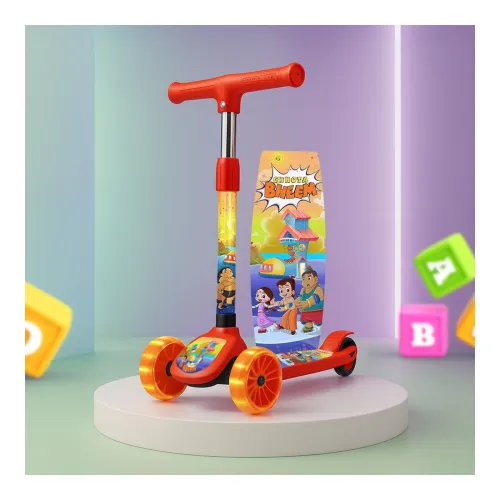Image of Kidsmate Chhota Bheem Kids Kick Scooter - Red