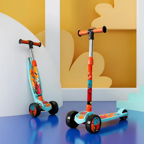 Image of Kidsmate Fliprider 3 Wheel Kick Scooter for Kids 3-8 Years