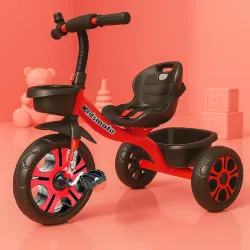 Kidsmate Ninja Plug N Play Durable Kids/Baby Tricycle, Storage Basket