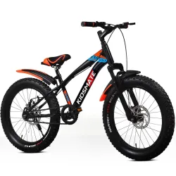 Kidsmate Stario Bike 20 x 300 Kids Cycle with Front Suspension | Dual Disc Brake | Ideal 7-10 Years 20T Fat Tyre Cycle -