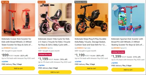 Image of Kidsmate Tricycle upto 82% Discount