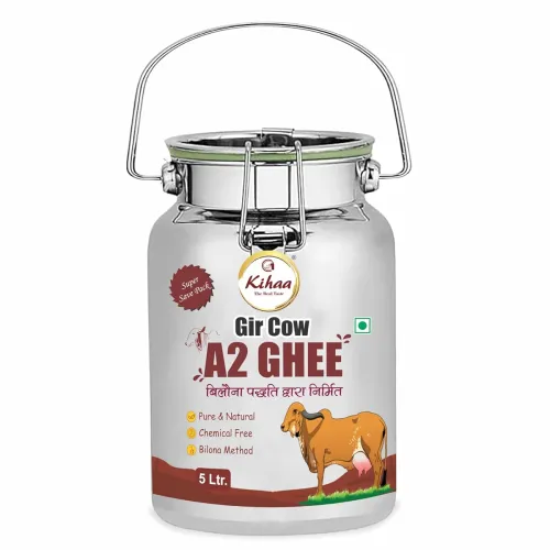 Image of Kihaa Ghee Premium A2 Gir Cow Ghee 5L | 100% Pure Desi Cow Ghee | 