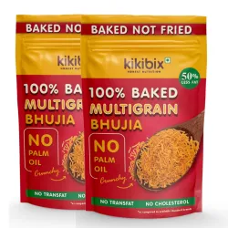Kikibix Masala Chatpata Baked Healthy Bhujia (Pack of 2) - 	200 Grams.