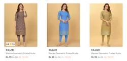 Killari Womens Printed Kurta Starting At ₹99