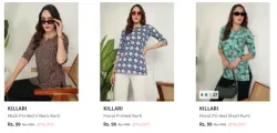 Killari Womens Short Kurti @ ₹99