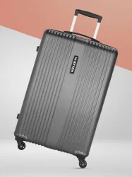 KILLER 73cm Large 4-Wheel Check-in Suitcase – Silver (STRING)
