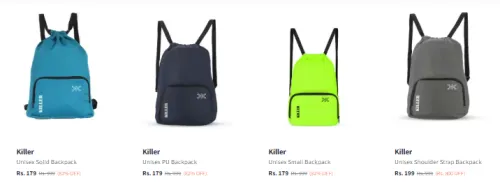 Image of Killer Backpacks Starting @ ₹179