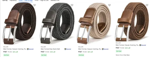 Image of Killer Belts Starting @ ₹197