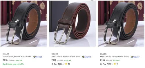 Image of Killer Belts Starting @ ₹219 