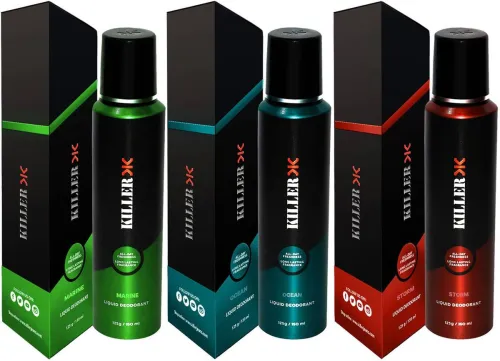 Image of KILLER marine, storm, ocean (150ml Each) Deodorant Spray - For Men & Women (Pack of 3) Body Spray - For Men & Women (1