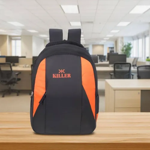 Image of KILLER Medium 30 L Laptop Backpack Unisex Premium Quality, Office/College/School Laptop Bag (Black, Orange)