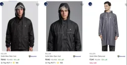 KILLER Men and Women Raincoats at minimum 74% Discount