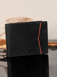 KILLER Men Casual Black Genuine Leather Wallet