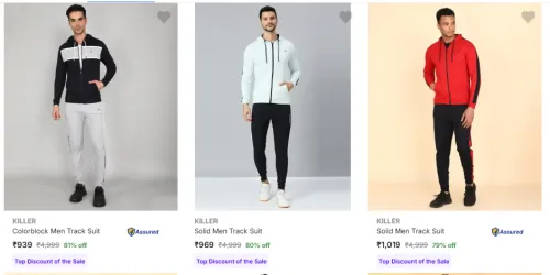 Image of Killer Men Fashion Tracksuit Minimum 80% Discount