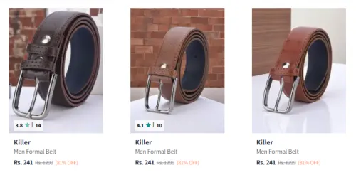 Image of Killer Men Formal Belt at Minimum 80% Discount