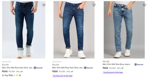 Image of Killer Men Jeans Minimum 70% Discount