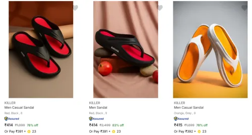 Image of Killer Men Sandal Minimum 80% Discount