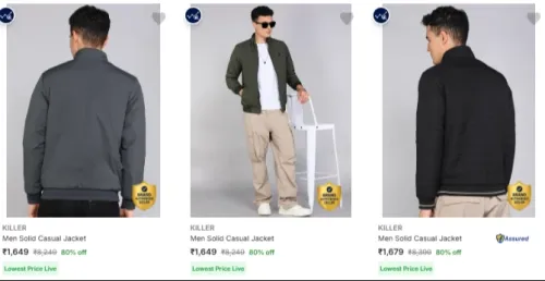Image of KILLER Men's Jackets at minimum 80% Discount