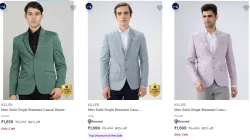 KILLER Mens Readymade Blazers at minimum 80% Discount