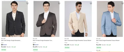 Image of Killer Mens Readymade Blazers Min. 70% Discount.